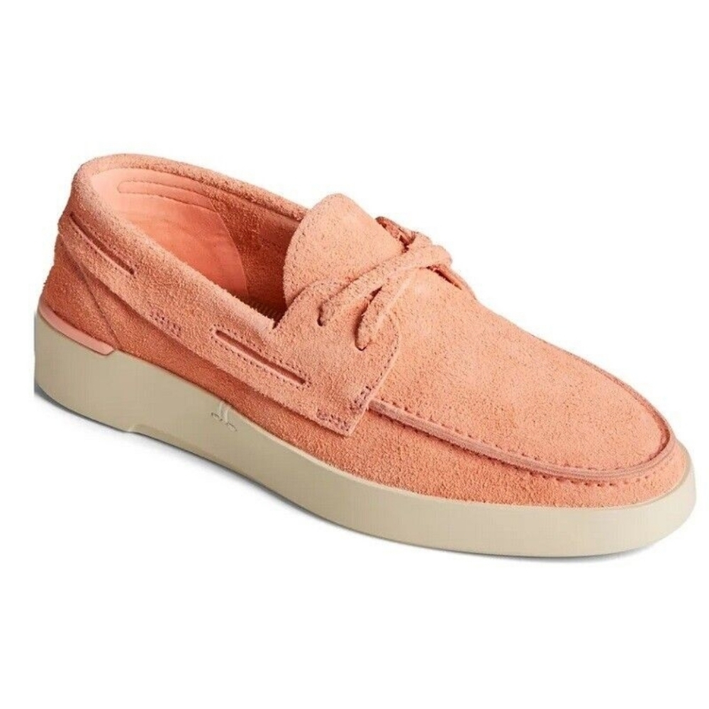 SPERRY X JOHN LEGEND Signature Boat Shoe In Salmon White 7.5